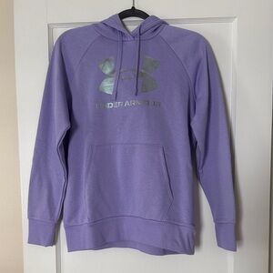 Under Armour Purple Hoodie with Silver Logo
